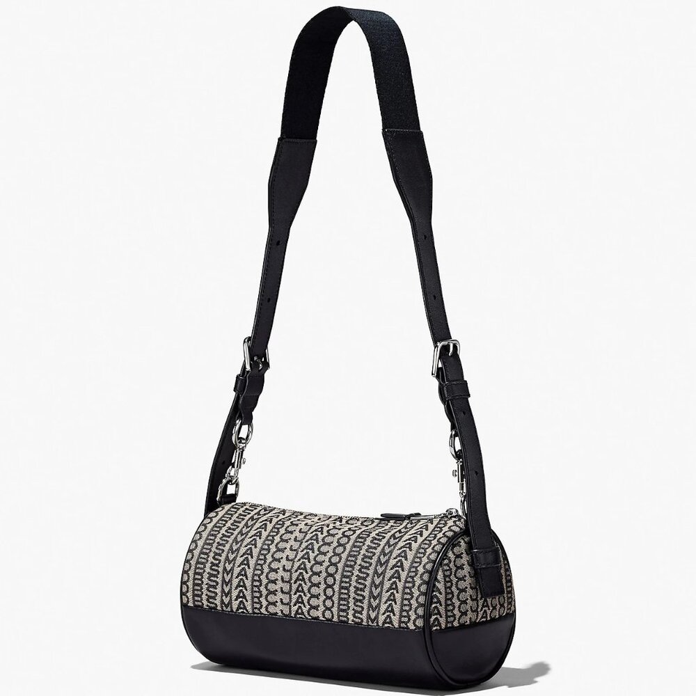 NWT Marc Jacobs The Monogram Duffle Bag in black & light taupe jacquard